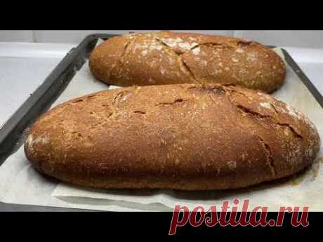 Изумительный пшенично - ржаной хлеб БЕЗ ФОРМ  на опаре " ПУЛИШ "!🍞 Рецепт домашнего хлеба!🥖🥖🥖