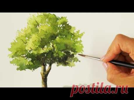 Easy Watercolor Painting | Tree