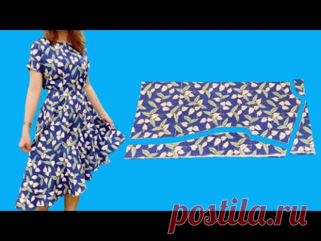 🌹 без молнии ✂ раскроить и сшить красивое летнее платье