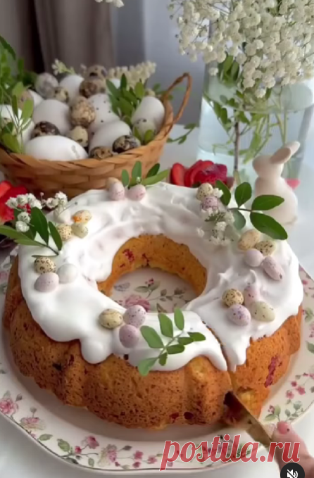 Творожный кекс на Пасху