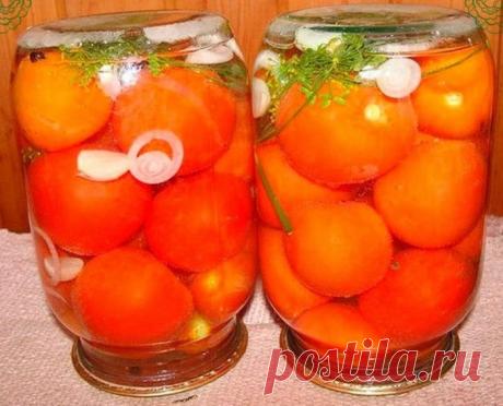 Помидоры по-польски с чесночком и укропом