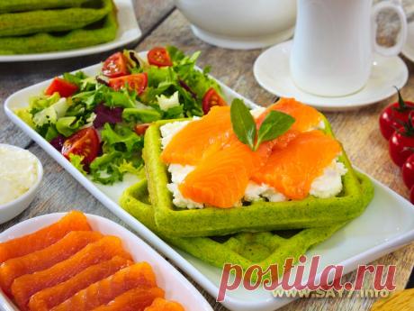 Вафли со шпинатом. Вафли со шпинатом