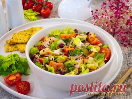 Салат с сельдереем и фасолью. Салат с сельдереем и фасолью