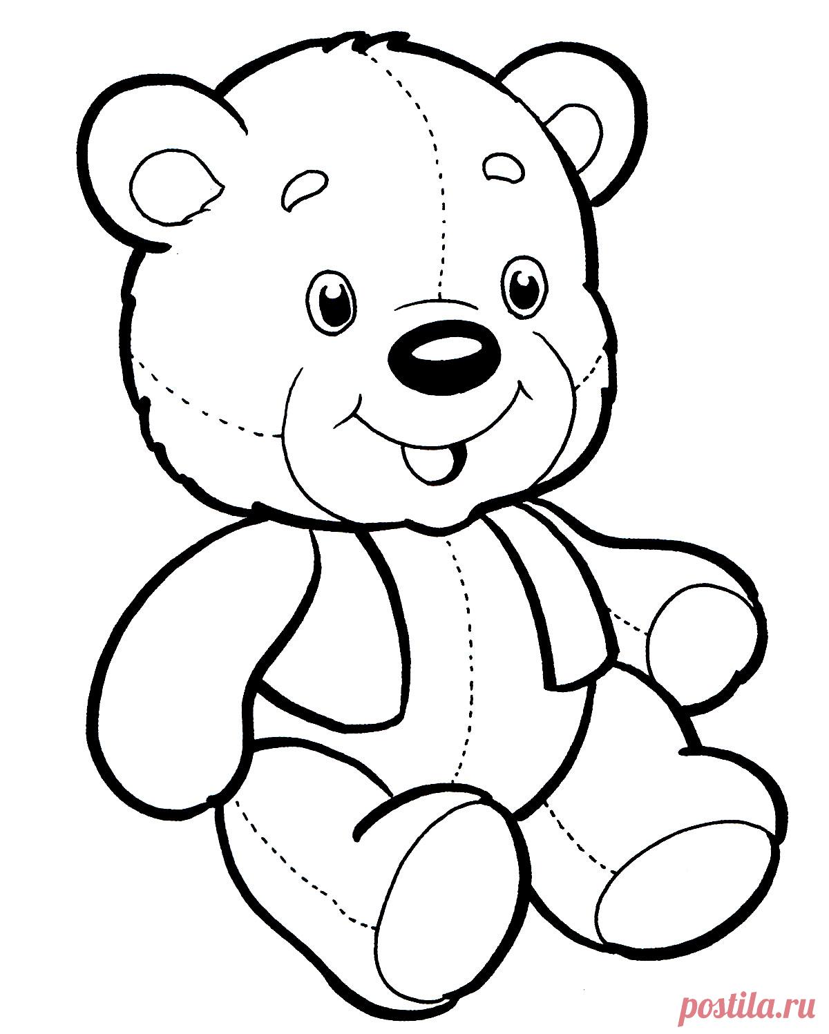 Раскраски медведей скачать или распечатать