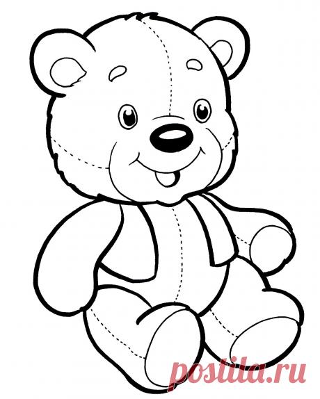 Раскраски медведей скачать или распечатать