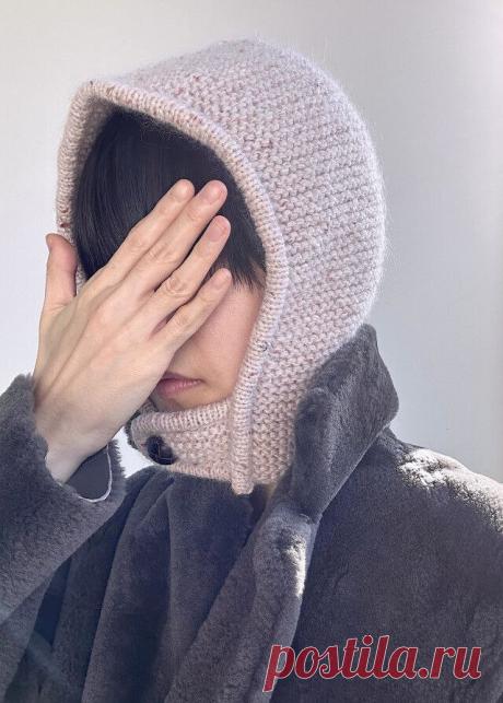 Вязаный капюшон с застёжкой – Мир вязания и рукоделия