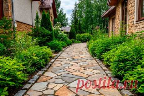 Дорожки из природного камня: создаем красоту под ногами