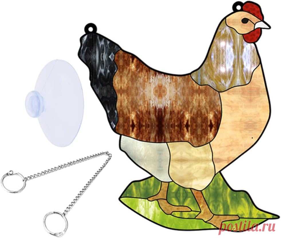 Amazon.com: HOMSFOU Atrapasoles de pollo, vitral, decoración de gallo colgante para sala de estar, mujer, oficina, dormitorio, mesa, adornos de interior para decoración de casa de campo : Hogar y Cocina
