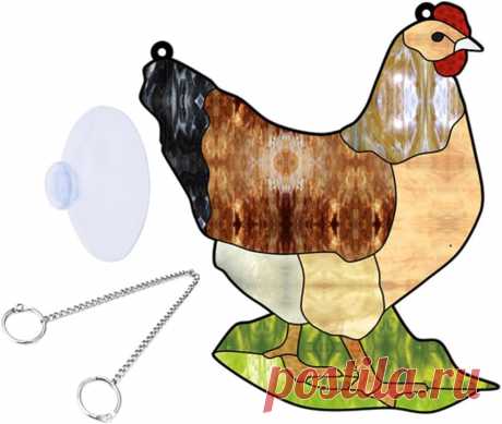 Amazon.com: HOMSFOU Atrapasoles de pollo, vitral, decoración de gallo colgante para sala de estar, mujer, oficina, dormitorio, mesa, adornos de interior para decoración de casa de campo : Hogar y Cocina