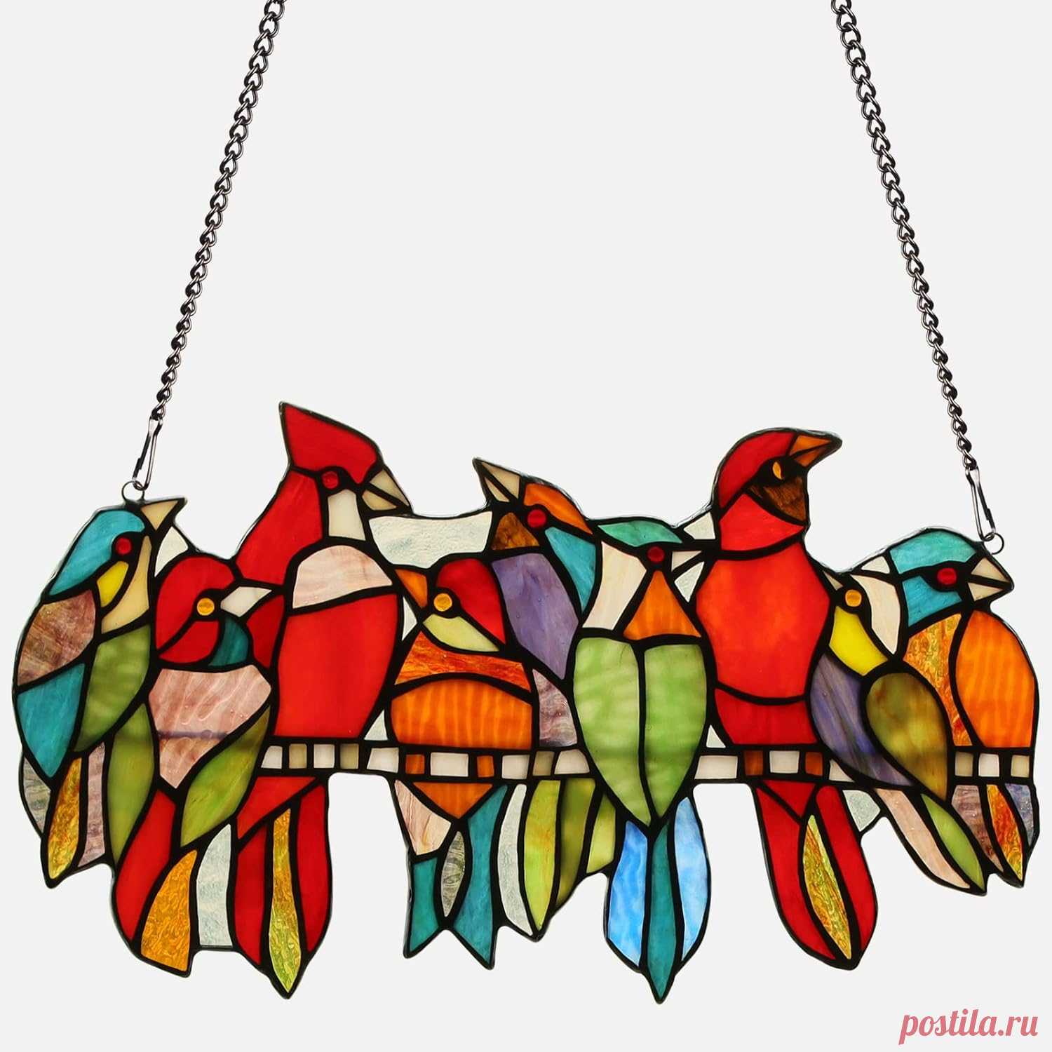 Amazon.com: Kleeglee Colgantes de vidrieras de pájaros, hecho a mano, atrapasoles vitrales, regalos cardenales de colibríes, paneles de vidrieras para decoración de ventanas (9 pájaros) : Todo lo demás