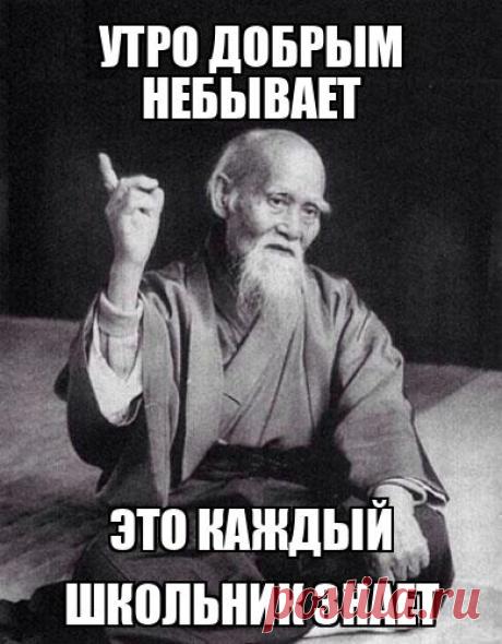 Утро добрым небывает Это каждый школьник знает - Memchik.ru