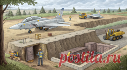 NI: Украина начала строить бункеры для защиты F-16 и Mirage. Украина начала строить скрытые подземные бункеры для защиты истребителей F-16 и Mirage от российских войск. Читать далее
