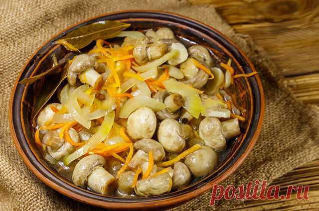 Маринованные грибы с морковью, луком и специями — Домашние заботы