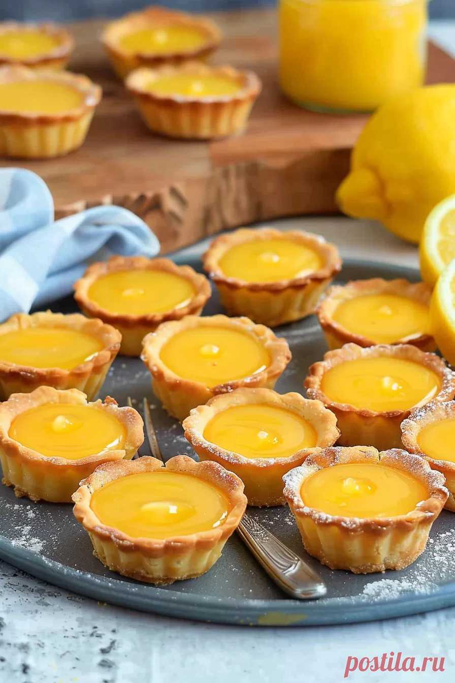 Indulge in homemade Lemon Curd Tartlets: a perfect blend of zesty lemon curd in a buttery crust. A delightful treat for any occasion!