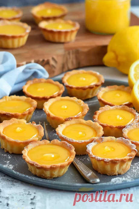 Indulge in homemade Lemon Curd Tartlets: a perfect blend of zesty lemon curd in a buttery crust. A delightful treat for any occasion!