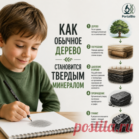 «Карандашный грифель — это древние деревья? Правда, которую вы не знали» | PortalBio