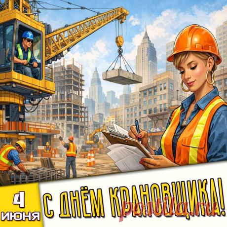 Поздравляю с Днём крановщика. Желаю чувствовать себя королём на троне за управлением крана, желаю смело, активно и ловко выполнять все поставленные задачи в работе! Желаю безопасной деятельности и всегда с успехом, желаю нескучной жизни и постоянно с верной удачей! Открытки на День крановщика!