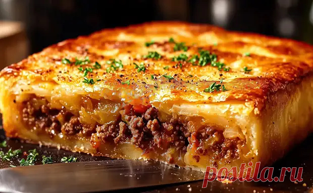 Собрали мясной пирог из того, что есть в холодильнике: вкусно и сочно даже после разогрева - Steak Lovers - Медиаплатформа МирТесен