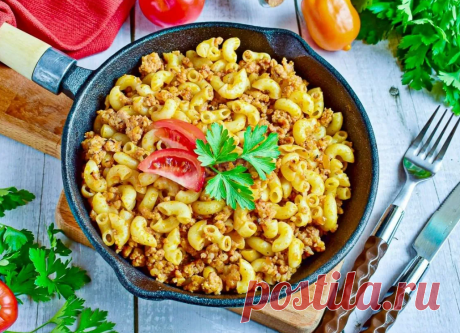Макароны с мясным фаршем и помидорами на сковороде Приготовьте вкусный ужин за 30 минут. Аппетитные макароны с помидорами и мясным фаршем придутся по вкусу всем членам семьи и даже голодным гостям, которые нагрянули неожиданно. Для этого вам...
