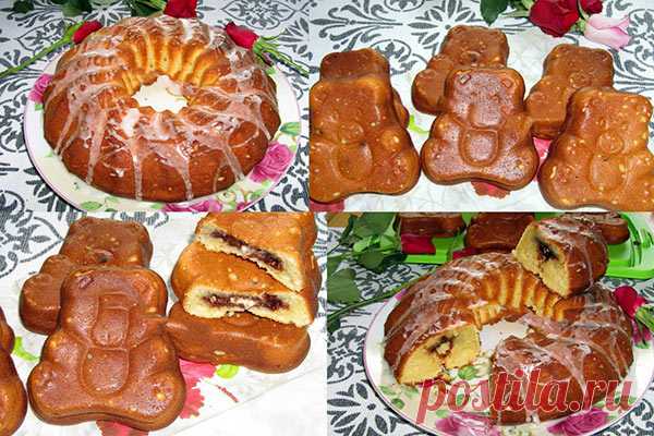 Творожно-лимонные «Мишки Барни» и кекс с шоколадной начинкой — Сад Заготовка