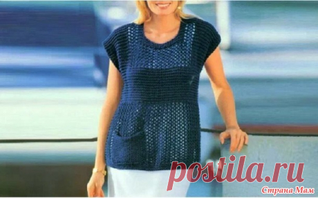 Кофточка платочной вязкой с сетчатыми вставками - Вязание - Страна Мам
