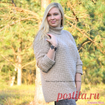 Свитер Forest Walk (Лесная прогулка) by Aistе Butkeviсienе. Спицы. Размер: XS (S, M, L, XL, XXL, XXXL)  Обхват груди: 82-86 (88-92, 94-98, 100-106, 108-114, 116-122, 124-130) см  Размер чаши груди: 0-A, (B-C, B-C, B-C, B-C, B-C, D-E)