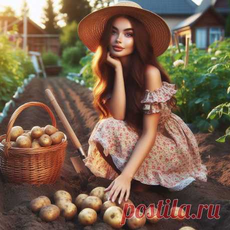 Красавица из деревни раскрыла простые секреты как получить хороший урожай картофеля.
