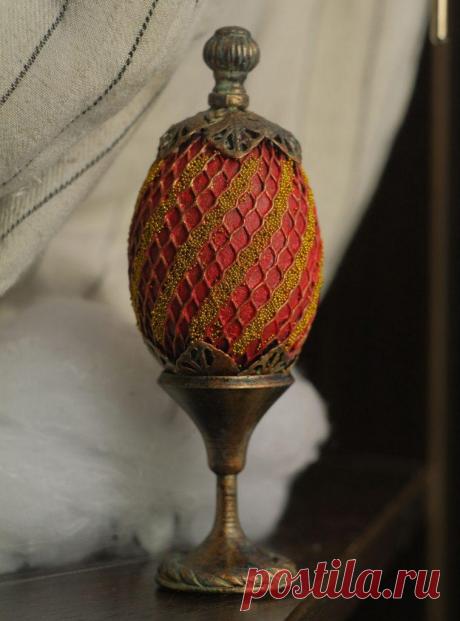 Декупаж яйца "Под Фаберже" - Пасхальный декор яйца своими руками, МК видео