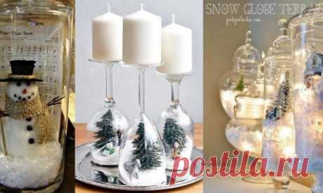 20 décorations de Noël à faire avec des accessoires de verre! C'est CHIC! Et pas cher! - Trucs et Bricolages