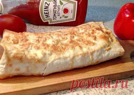 Лаваш с сыром и куриным филе: в духовке