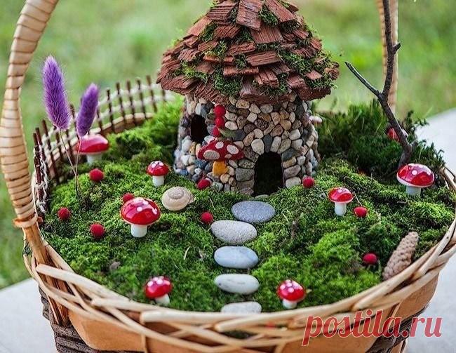 Красивый декор цветочного горшка