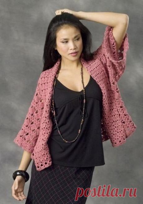 ​Жакет-кимоно крючком