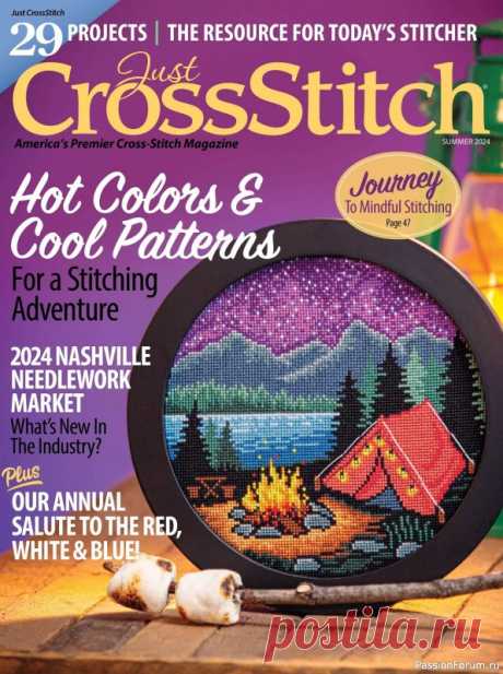 Коллекция вышивки в журнале «Just CrossStitch - Summer 2024» | Журналы Журнал по вышиванию "Just CrossStitch", является одним из лучших во многих странах мира. Каждый выпуск содержит разные виды вышивки (крестик, блэквок, хардангер), множествовдохновляющих проектов и увлекательных идей для вашего творчества.