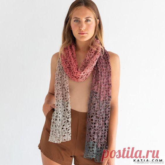 Летние шарфики от Katia Yarns. Описание | Женская одежда крючком. Схемы и описание