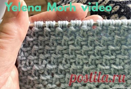 Узор ''Ступенчaтая плетёнка''. Видео МК | Вязание спицами для начинающих Плотный,фоновый узор.