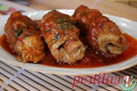Мясные рулетики в томатном соусе Кулинарный рецепт(***)