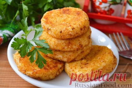 Картофельно-творожные зразы с яйцом и луком