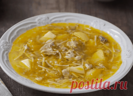 Куриный суп с вермишелью