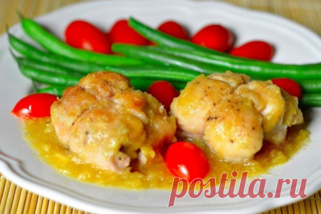 ​Голень цыплят с сыром и ананасом
