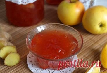 ​Варенье из яблок с лимоном и имбирем Ингредиенты:Яблоки &mdash; 1 кгКорень имбиря &mdash; 20 гЛимон &mdash; 2 шт.Вода &mdash; 1 стак.Сахар &mdash; 700 гПриготовление:1. Лимоны хорошо вымойте. Натрите цедру и выжмите сок.2. Имбирь очистите от кожуры и натрите на мелкой терке.3. Яблоки очистите от кожуры, нарежьте на дольки, а...