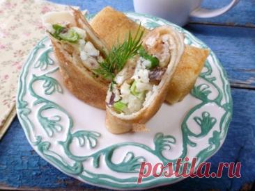 ​Блинчики с тунцом и рисом Ингредиенты:
Мука &mdash; 1 стак.Молоко &mdash; 1 стак.&nbsp;Вода &mdash; 1 стак.&nbsp;Яйца для теста &mdash; 2 шт.&nbsp;&nbsp;Яйцо для начинки &mdash; 1 шт.&nbsp;&nbsp;Сахар &mdash; 2 ст. л.&nbsp;Масло растительное &mdash; 3 ст. л.&nbsp;Рыбные консервы (тунец консервированный) &mdash;...