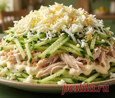 Готовим салат с курицей