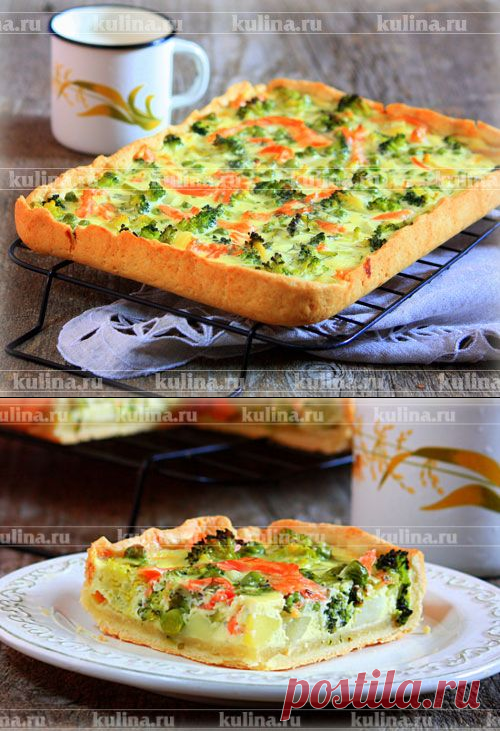 Пирог с форелью и брокколи – рецепт приготовления с фото от Kulina.Ru
