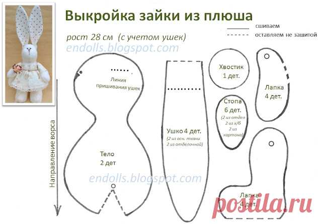 Мастер класс по пошиву Зайки