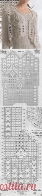 Очень красивые и нежные ажурные жилеты крючком (Схемы)