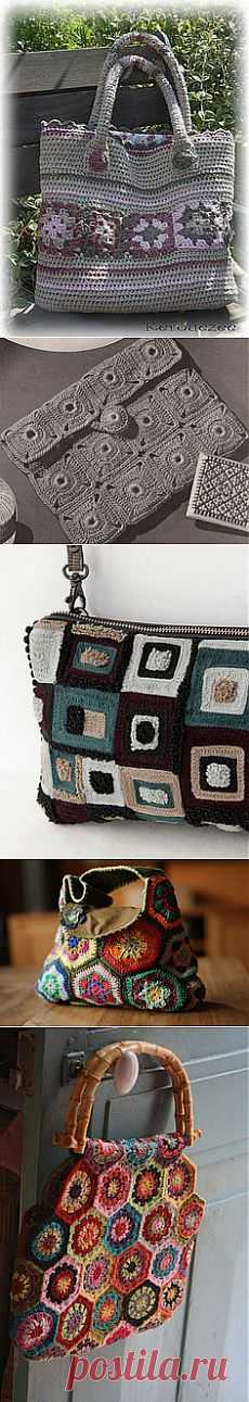 Bags, purses and etc. - squares and etc. в Pinterest