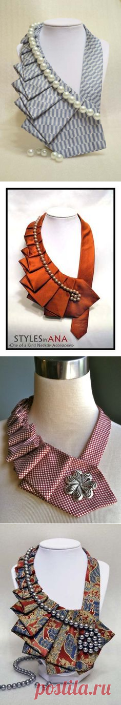 Neckties, Retro fabric and Fabric necklace on Pinterest