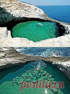 Природный бассейн, острова Тасос, Греция | Места && Пространства