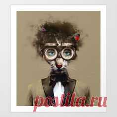 Buy Steampunk Cat Art Print by perymaya. Worldwide shipping available at Society6.com. Just one of millions of high quality products available.