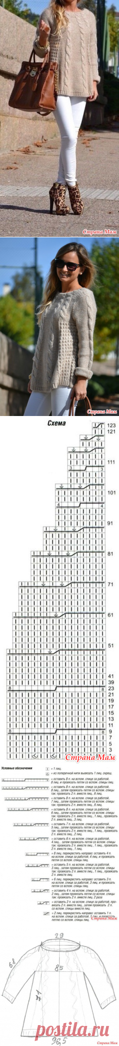 Онлайн пуловер из ангоры. Дополнила 30.11.14 - Вяжем вместе он-лайн - Страна Мам